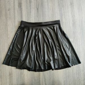 *DONATED* 2/$25 black faux leather mini skirt